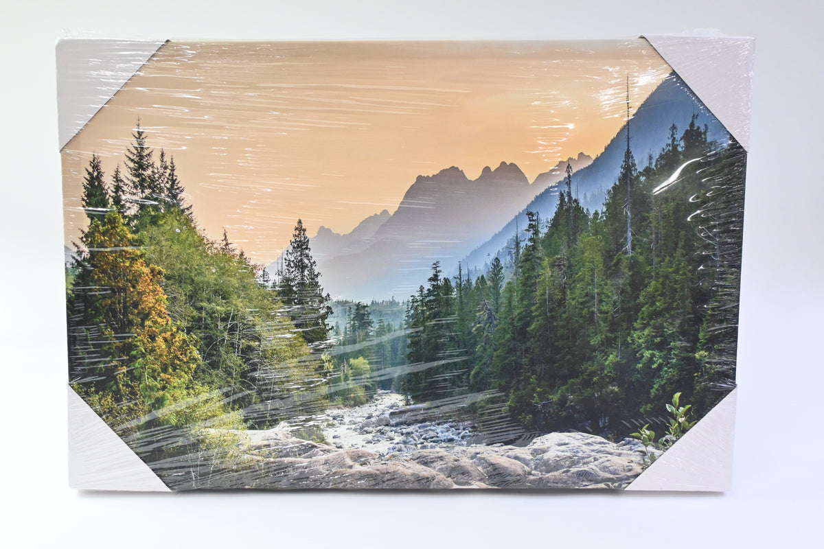 Landscape/Scenery Painting of Mountains and Woods on a Canvas 16" x 24"