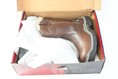 Wolverine Brown Leather Waterproof, Slip & Oil Resistant Boots, Size Men's 10.5