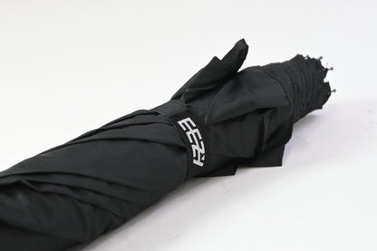 Black Double Layer Inverted Umbrella, C Shaped Handle Reverse Folding