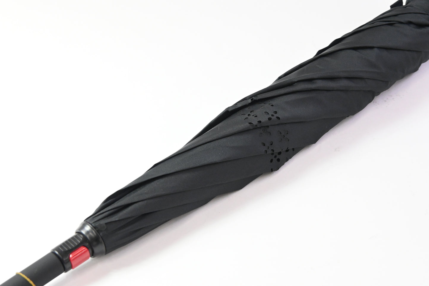 Black Double Layer Inverted Umbrella, C Shaped Handle Reverse Folding