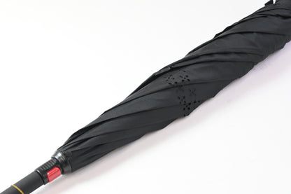 Black Double Layer Inverted Umbrella, C Shaped Handle Reverse Folding