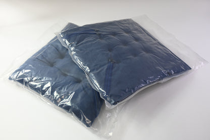 2 Blue Chair Seat Cushions for Dinning Room Table or Chairs
