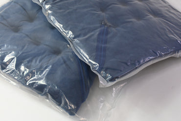 2 Blue Chair Seat Cushions for Dinning Room Table or Chairs