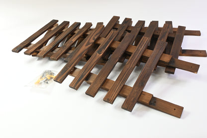 ShopLaLa 5 pc Dark Brown Wooden Plant Holder, 29 x 150cm 11.4"x59.1" - Open Box