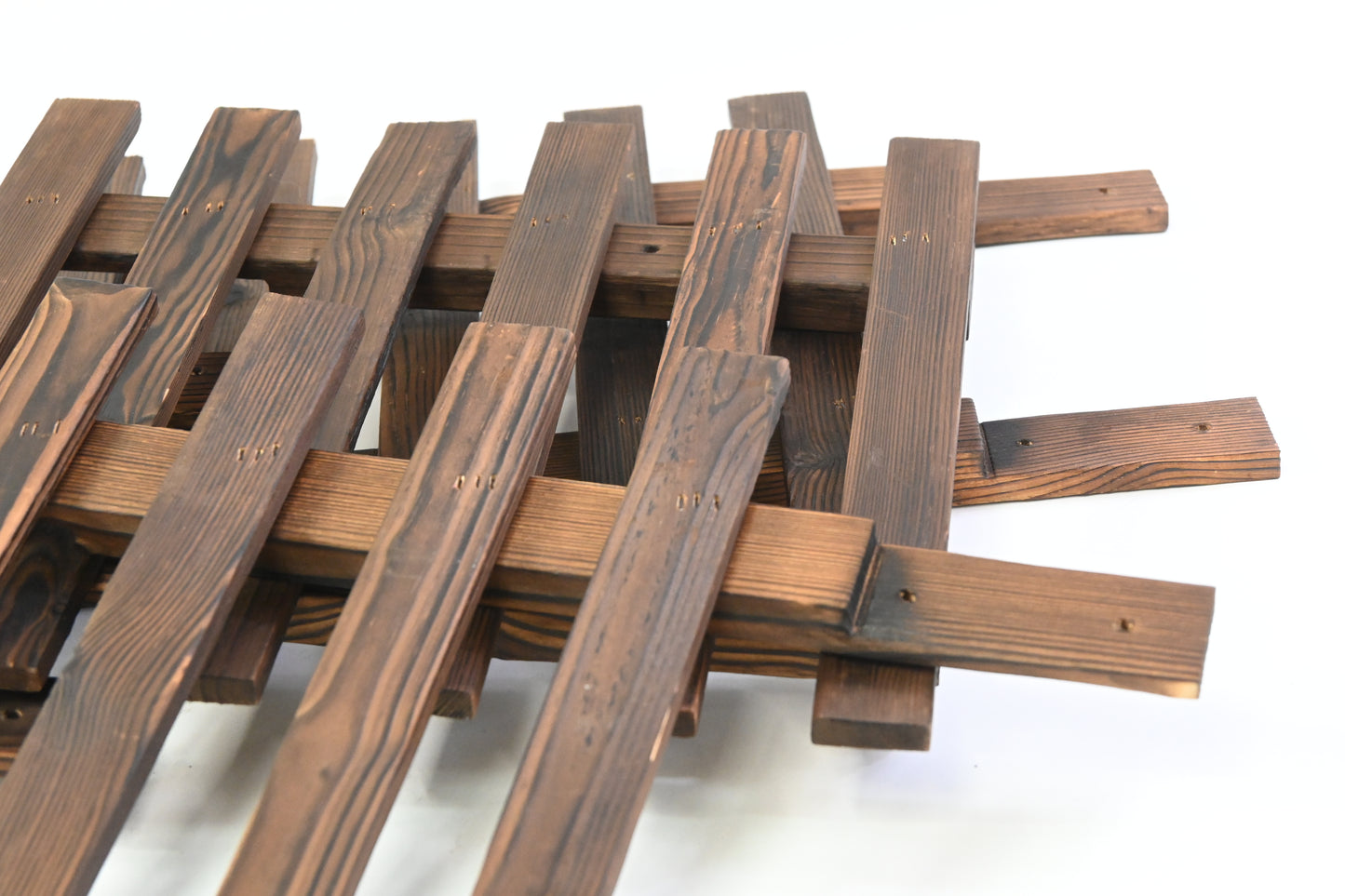 ShopLaLa 5 pc Dark Brown Wooden Plant Holder, 29 x 150cm 11.4"x59.1" - Open Box