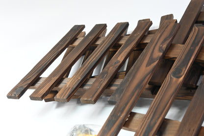 ShopLaLa 5 pc Dark Brown Wooden Plant Holder, 29 x 150cm 11.4"x59.1" - Open Box