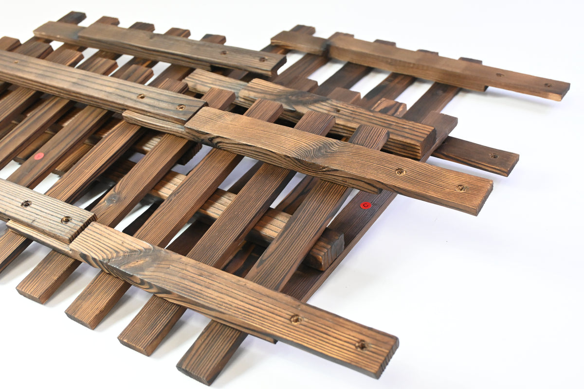 ShopLaLa 5 pc Dark Brown Wooden Plant Holder, 29 x 150cm 11.4"x59.1" - Open Box