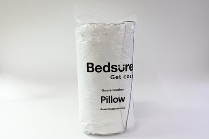 Bedsure Goose Feather Pillow, Queen 18 x 28in/46 x 71cm, White