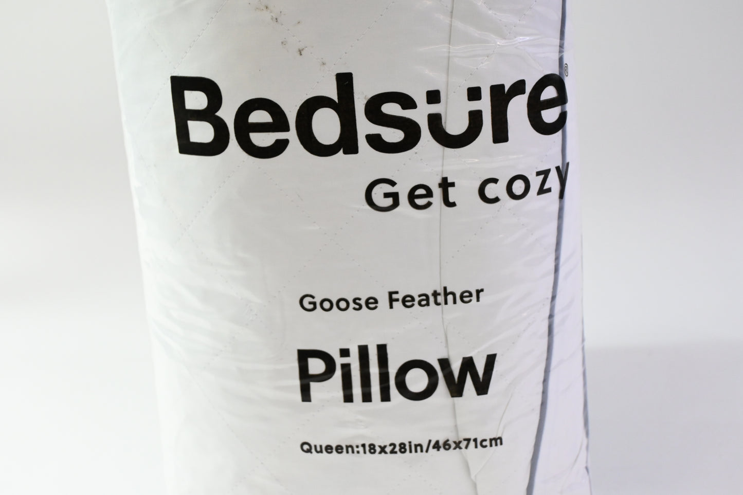 Bedsure Goose Feather Pillow, Queen 18 x 28in/46 x 71cm, White