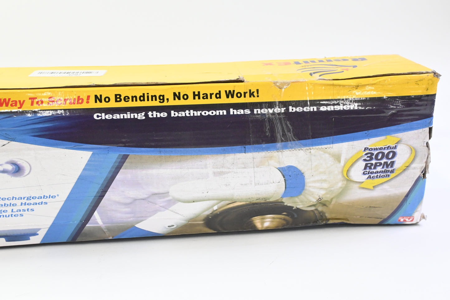 RemitEX Electric 3 Scrub Brushes, Extension Pole 44" & AC Adapter - Grade B