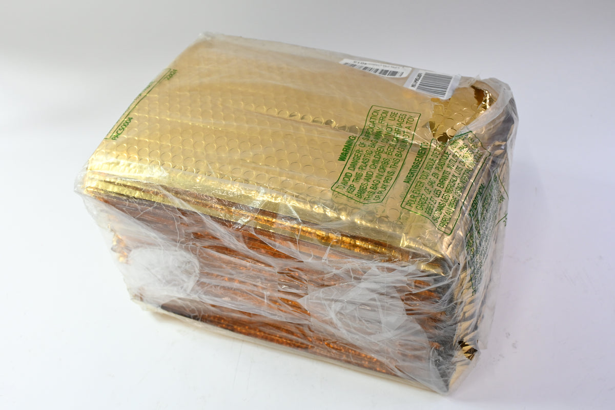 Metallic Gold Bubble Mailers – Glamour Padded Shipping Envelopes - Open Box