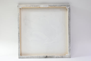 Modern Abstract Gray White Gold Floral Canvas Wall Art Textured Flower Print - N