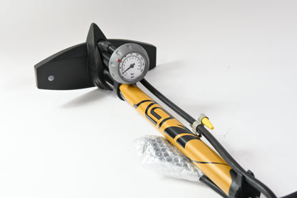 BV Durable Bicycle Pump for 17/24inch Bikes, Smart Valve Head, 160 PSI, Yellow