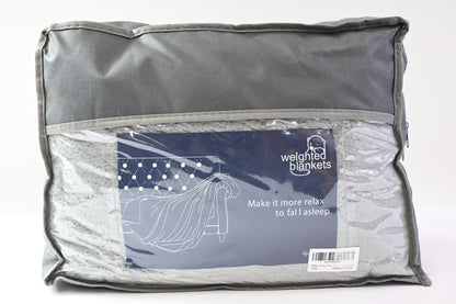 HBlife Soft Faux Fur Fuzzy Heavy Weighted Blanket, Mute Dusty Blue
