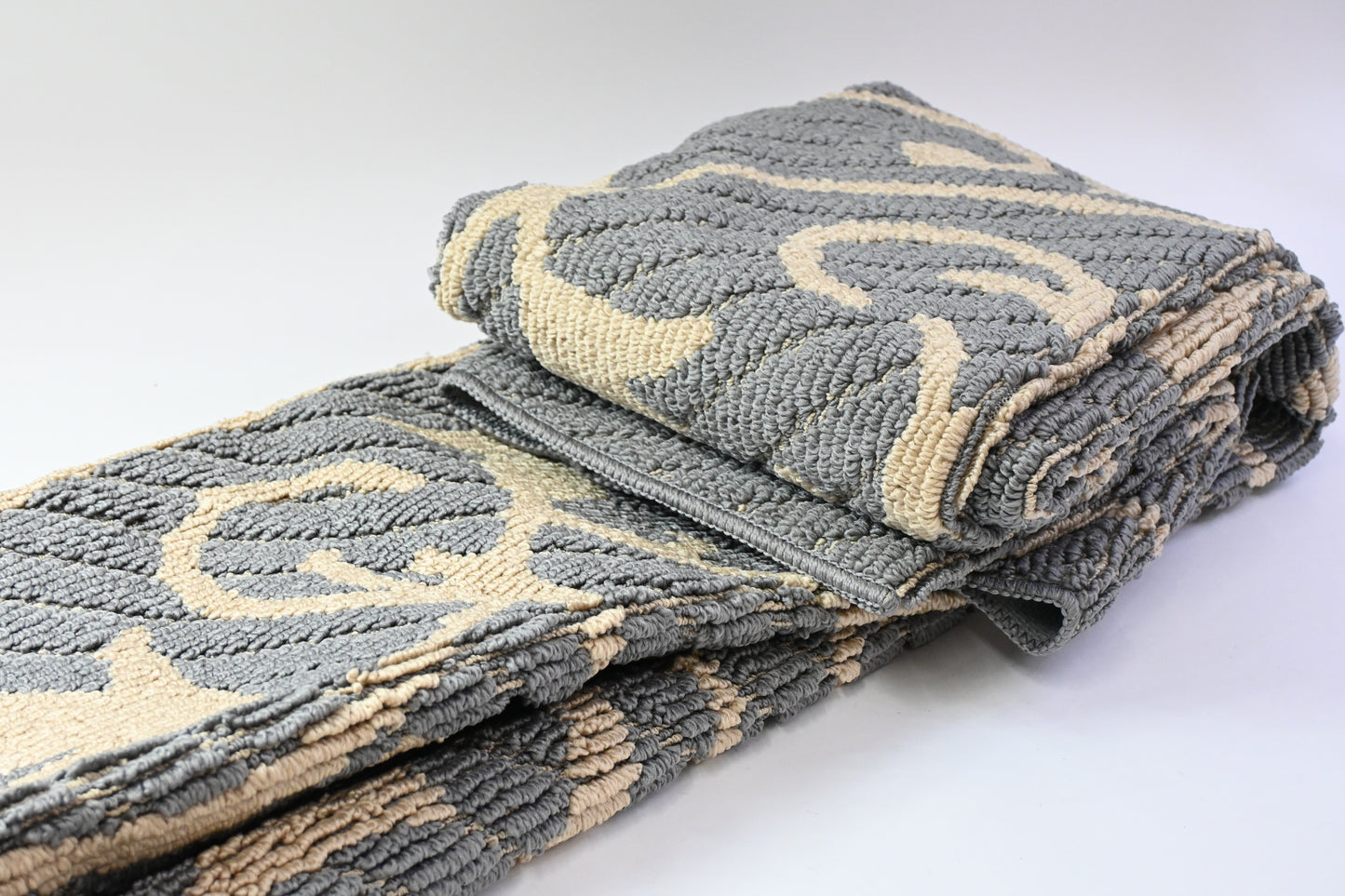 DEXI Front Door Mat Indoor Entryway 47"x71" Non-Slip Washable Dirt Trapper Gray
