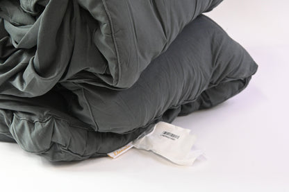 Dark Grey Fitted Mattress Bed Size Twin, 39"x80"x18" Polyester - Grade B