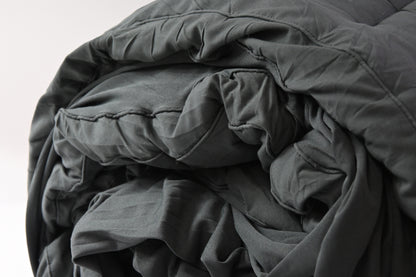 Dark Grey Fitted Mattress Bed Size Twin, 39"x80"x18" Polyester - Grade B