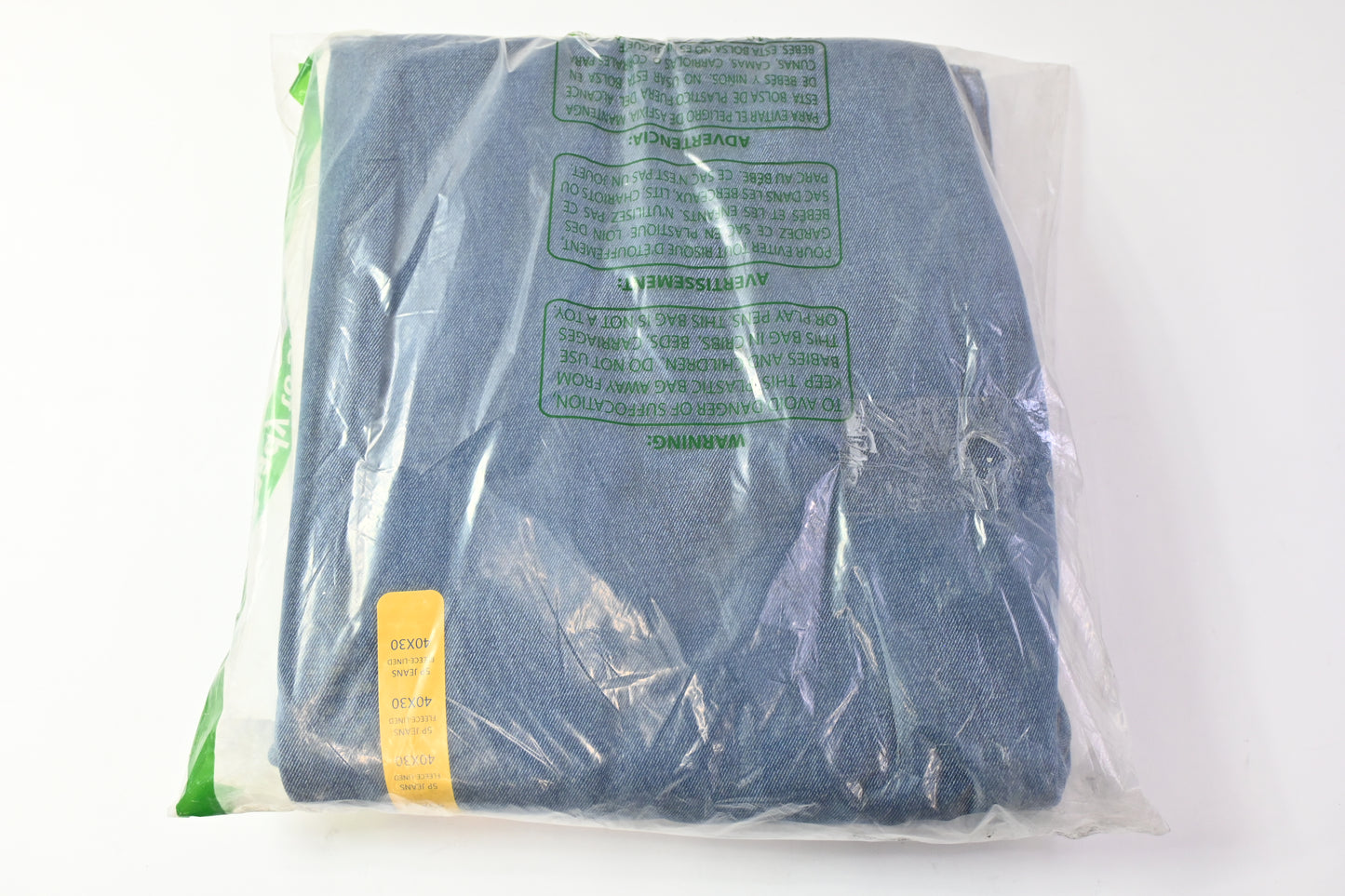 FULL BLUE 5 Pocket Fleece Lined Jeans, Bonded, Relaxed Fit, Light Wash, 40"x30"