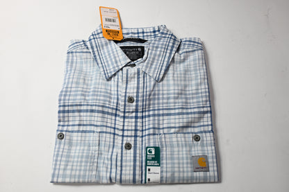 Carhartt Rugged Flex Relaxed Fit Lightweight Short-Sleeve Plaid Shirt, Medium