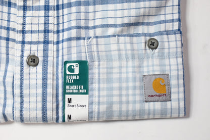 Carhartt Rugged Flex Relaxed Fit Lightweight Short-Sleeve Plaid Shirt, Medium