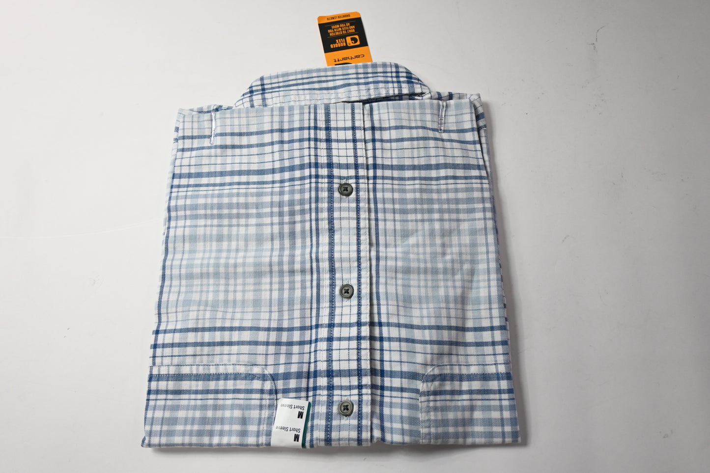 Carhartt Rugged Flex Relaxed Fit Lightweight Short-Sleeve Plaid Shirt, Medium