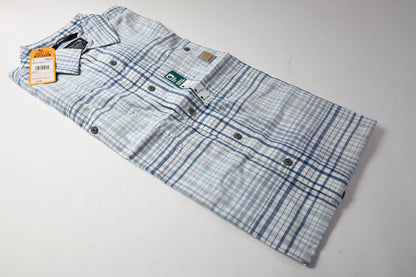 Carhartt Rugged Flex Relaxed Fit Lightweight Short-Sleeve Plaid Shirt, Medium