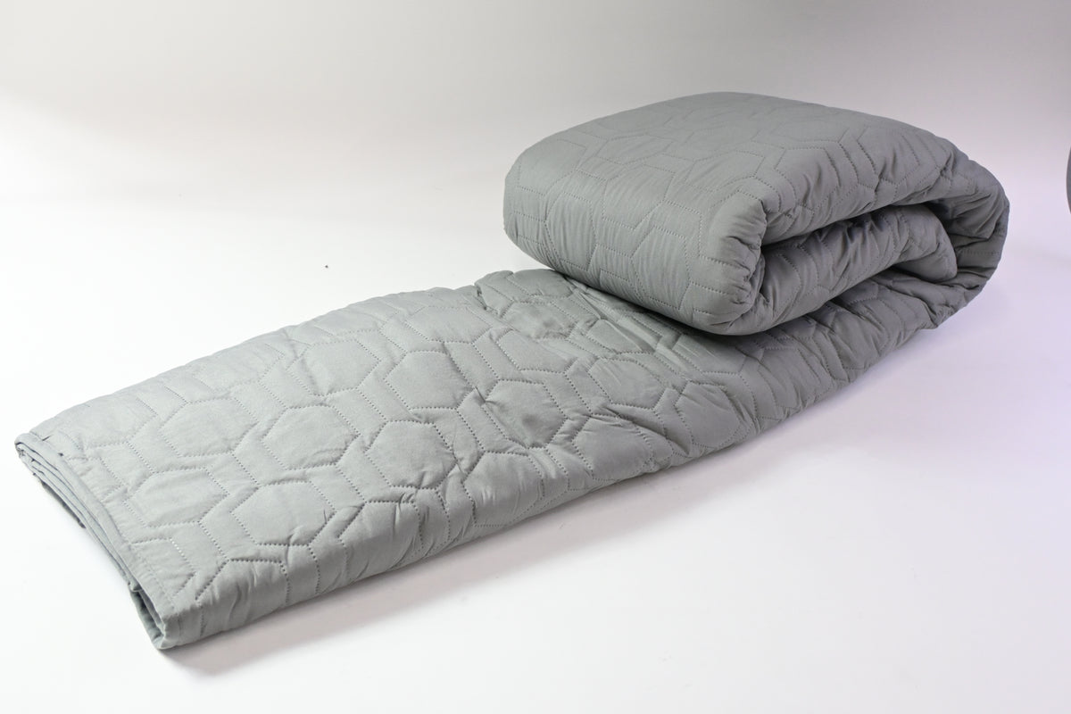 Grey Imprinted Design Comforter, 100% Polyester (Bed Size not Available) - New