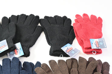 12 Pairs Winter Gloves, Adult Warm Knit Unisex Bulk Pack Mens Magic Glove - New
