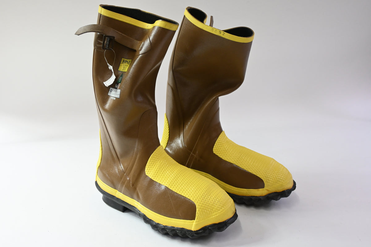 16" Moss Green Heavy Duty Ranger Steel Toe Metatarsal Guard Work Boots, Size 10