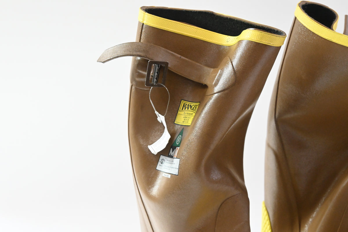 16" Moss Green Heavy Duty Ranger Steel Toe Metatarsal Guard Work Boots, Size 10