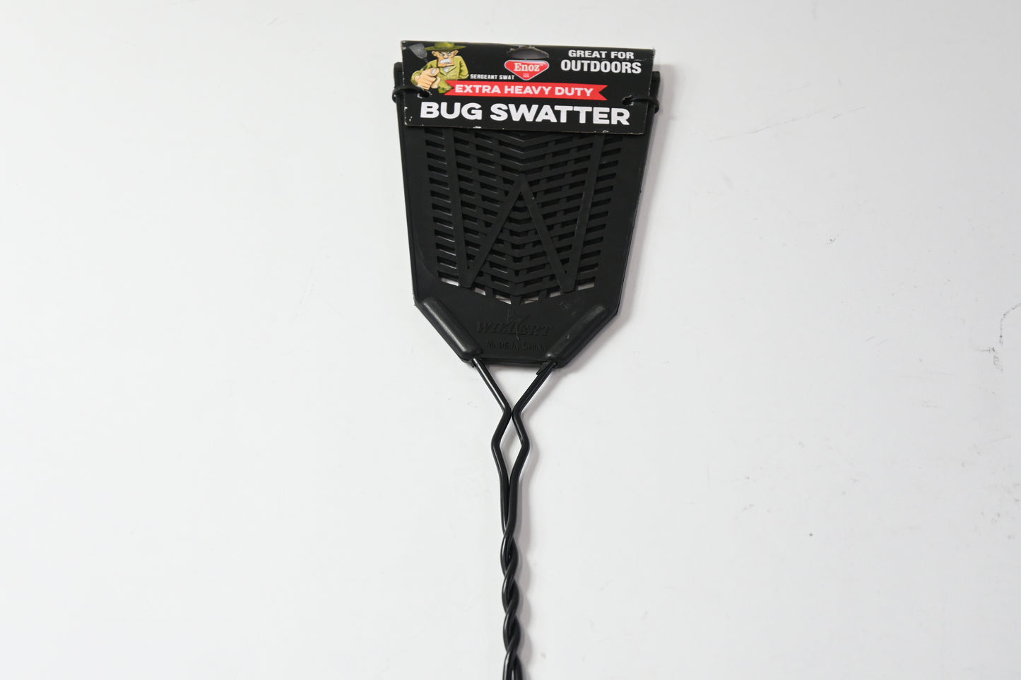 Enoz Extra Heavy Duty Fly Swatter Steel Handle Rubber Flapper Precision Made