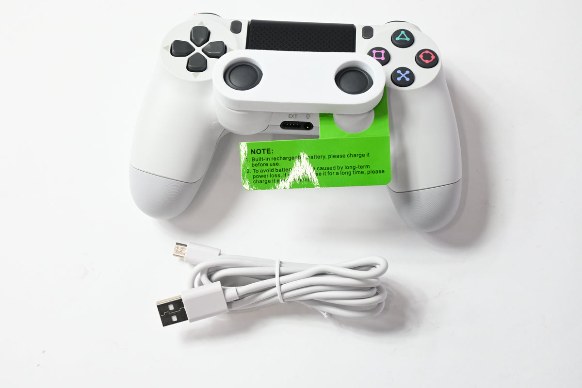 Wireless Gaming Controller for PS4/PS4 Slim/PS4 Pro, White, Grey