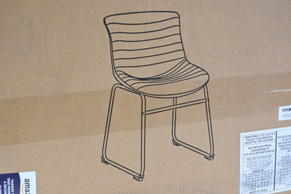 Dinning Chair Kitchen Bar Counter Restaurant, Set Of Two, Reddish Brown