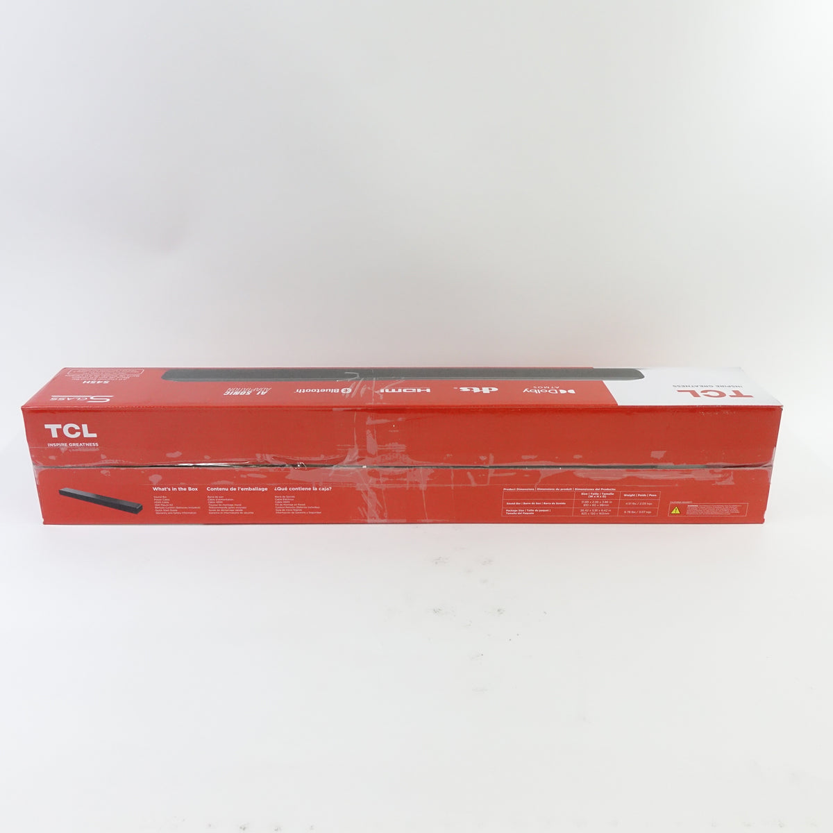 TCL S45H 2.0 Sound Bar Dolby Atmos DTS 100W Bluetooth Auto Room Calibration