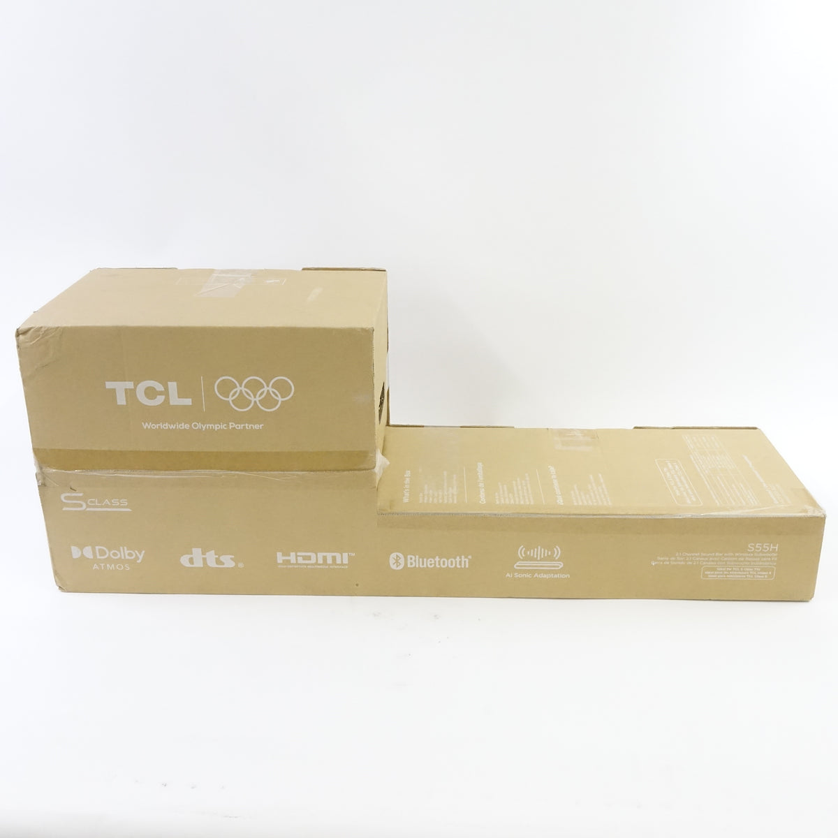 TCL S55H 2.1 Sound Bar Wireless Subwoofer Dolby Atmos DTS 220W Bluetooth
