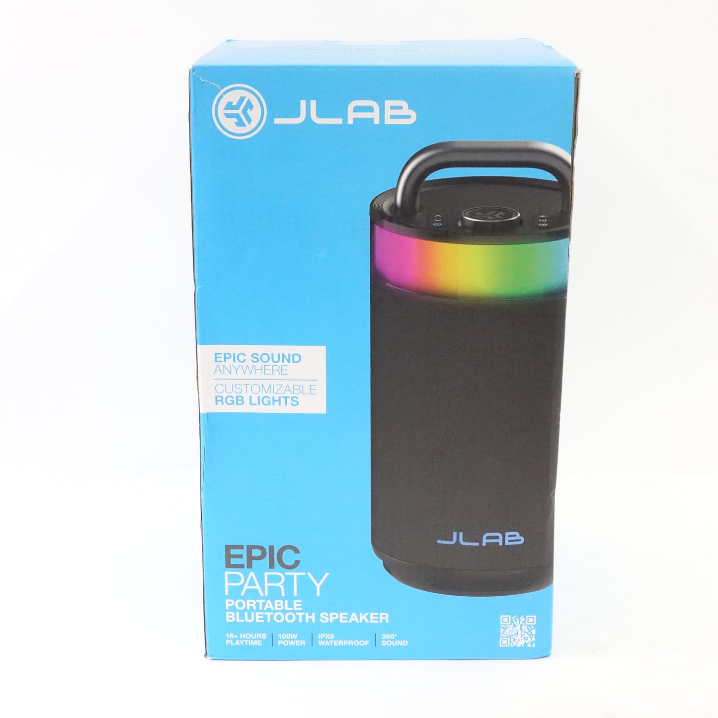 JLab Epic Party Bluetooth Speaker SBEPICRBLK21 100W Waterproof Black - Open Box