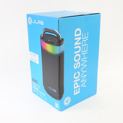 JLab Epic Party Bluetooth Speaker SBEPICRBLK21 100W Waterproof Black - Open Box