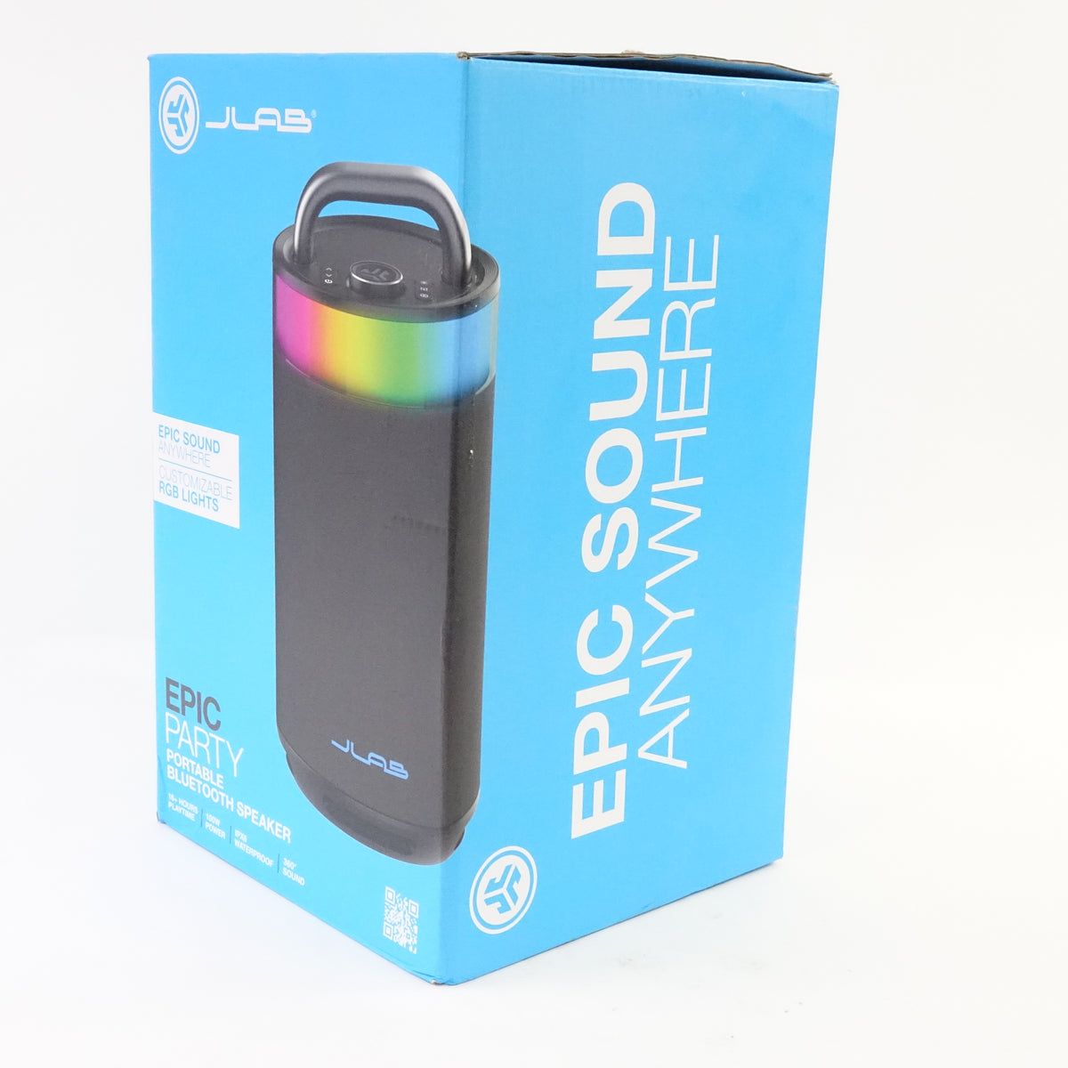 JLab Epic Party Bluetooth Speaker SBEPICRBLK21 100W RGB Waterproof Black
