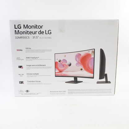 LG 32MR50C 32" Curved FHD Monitor 100Hz AMD FreeSync HDMI Black