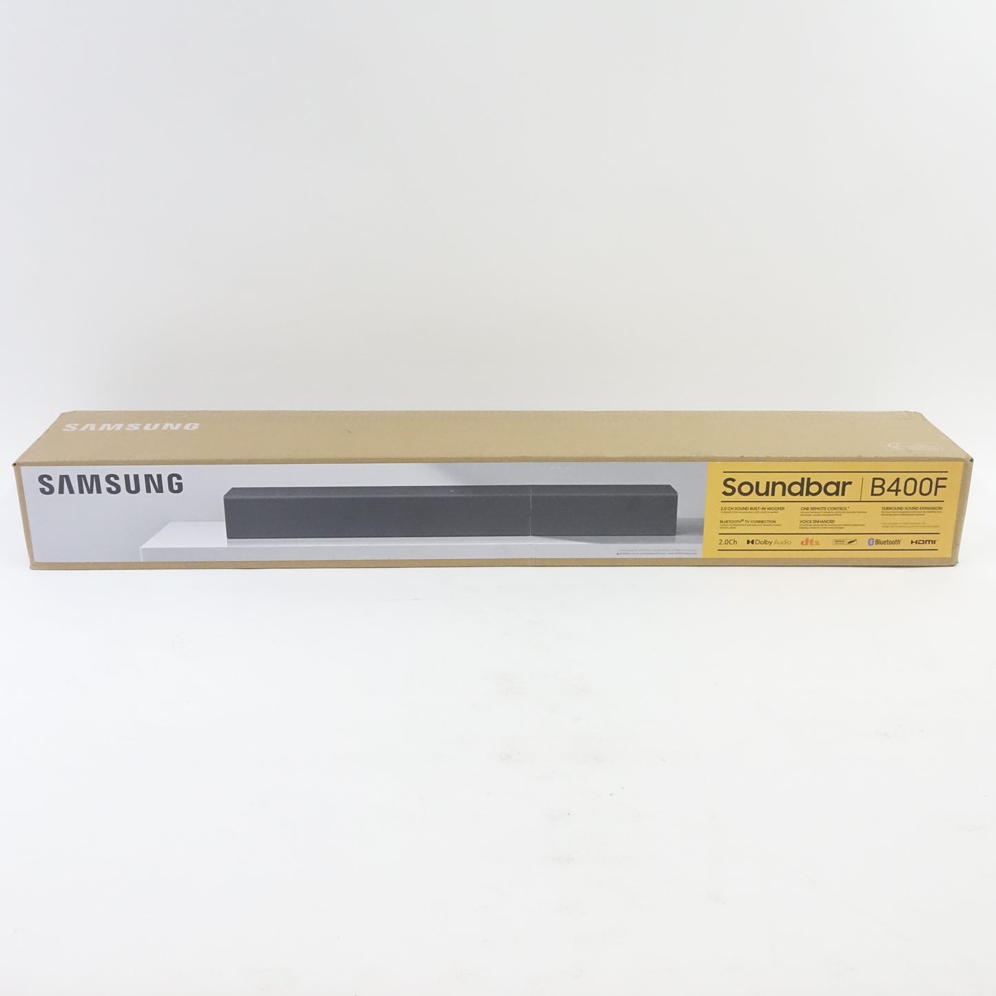 Samsung B-Series HW-B400F 2.0 Soundbar Built-In Subwoofer Voice Enhance Mode