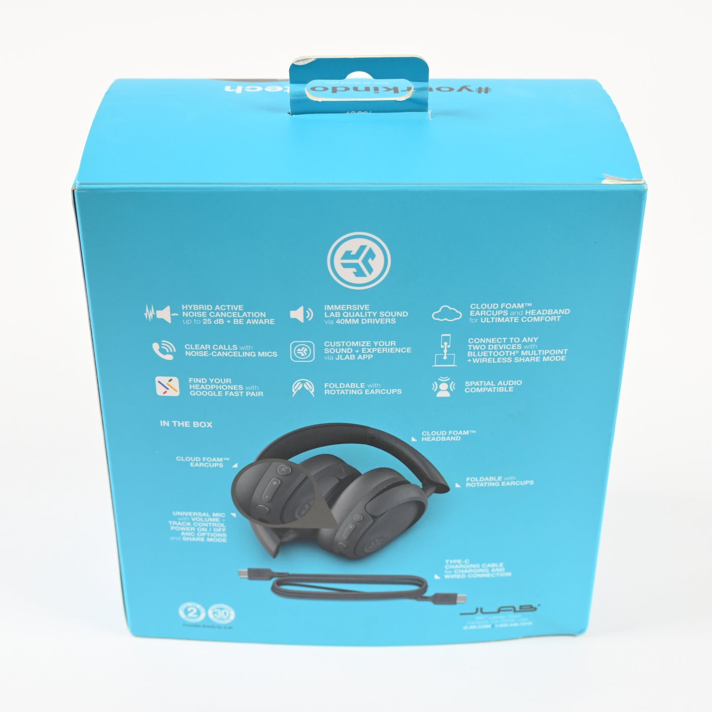 JLab JBuds Lux ANC Wireless Over Ear Headphones HBJLUXANCRGPH62 - Grade A