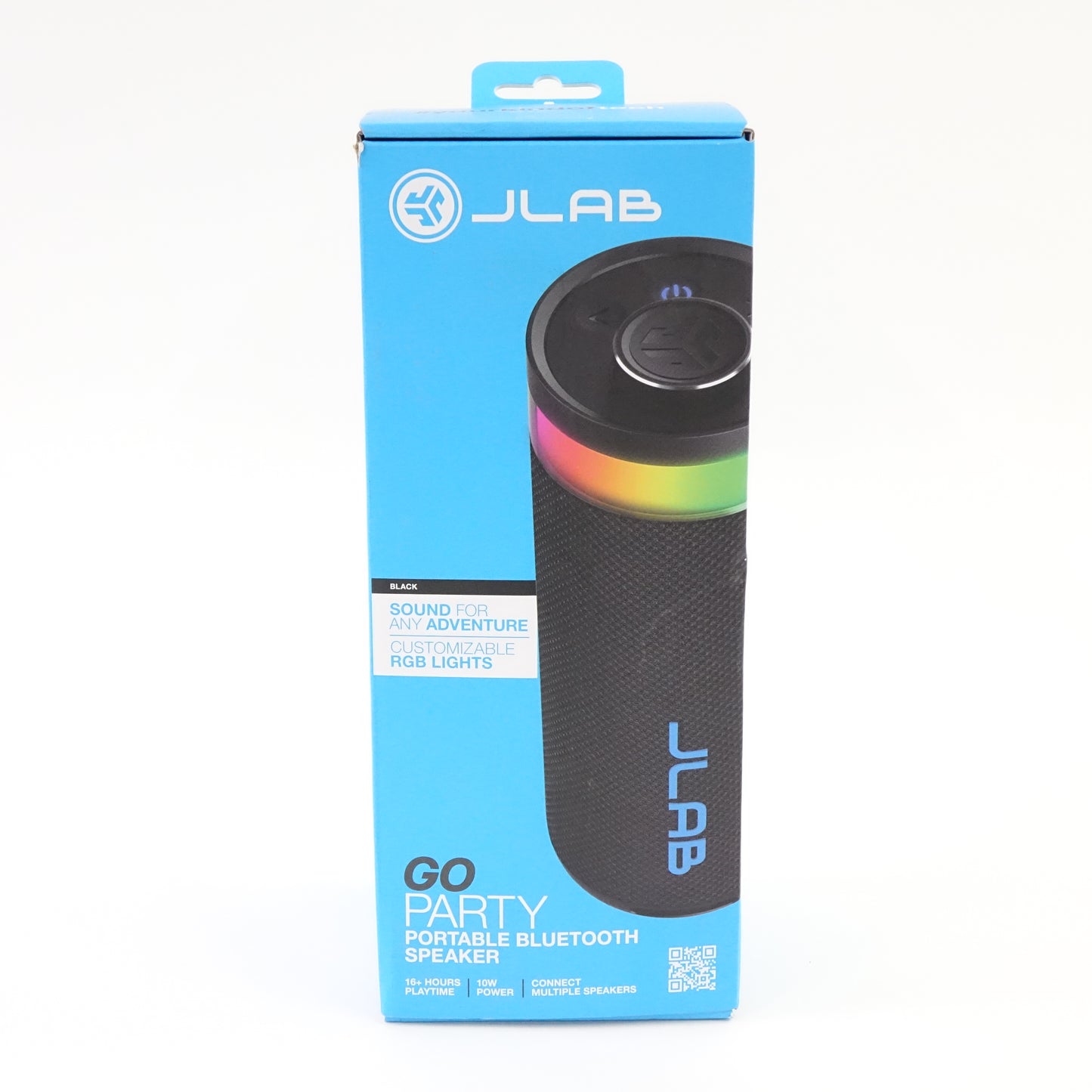 JLab Go Party Bluetooth Speaker SBGORBLK82 RGB Waterproof Black