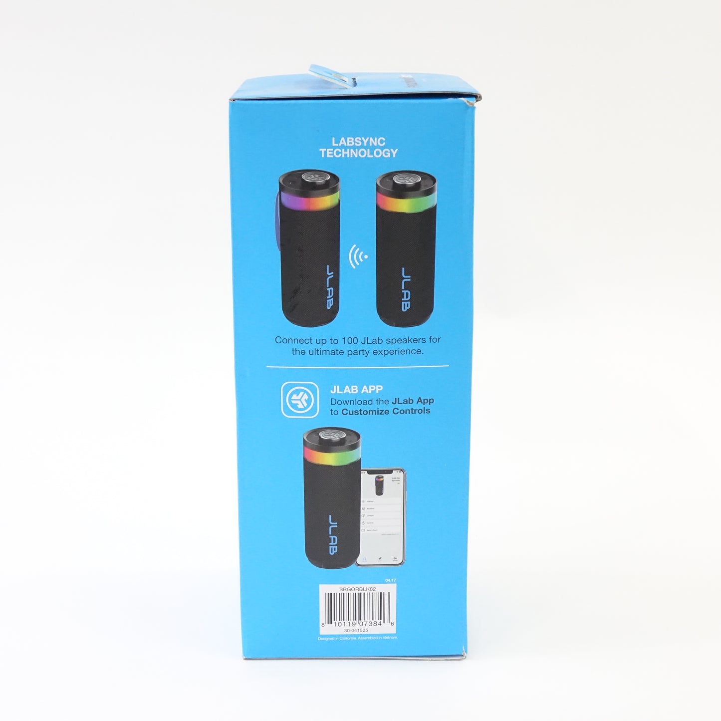JLab Go Party Bluetooth Speaker SBGORBLK82 RGB Waterproof Black