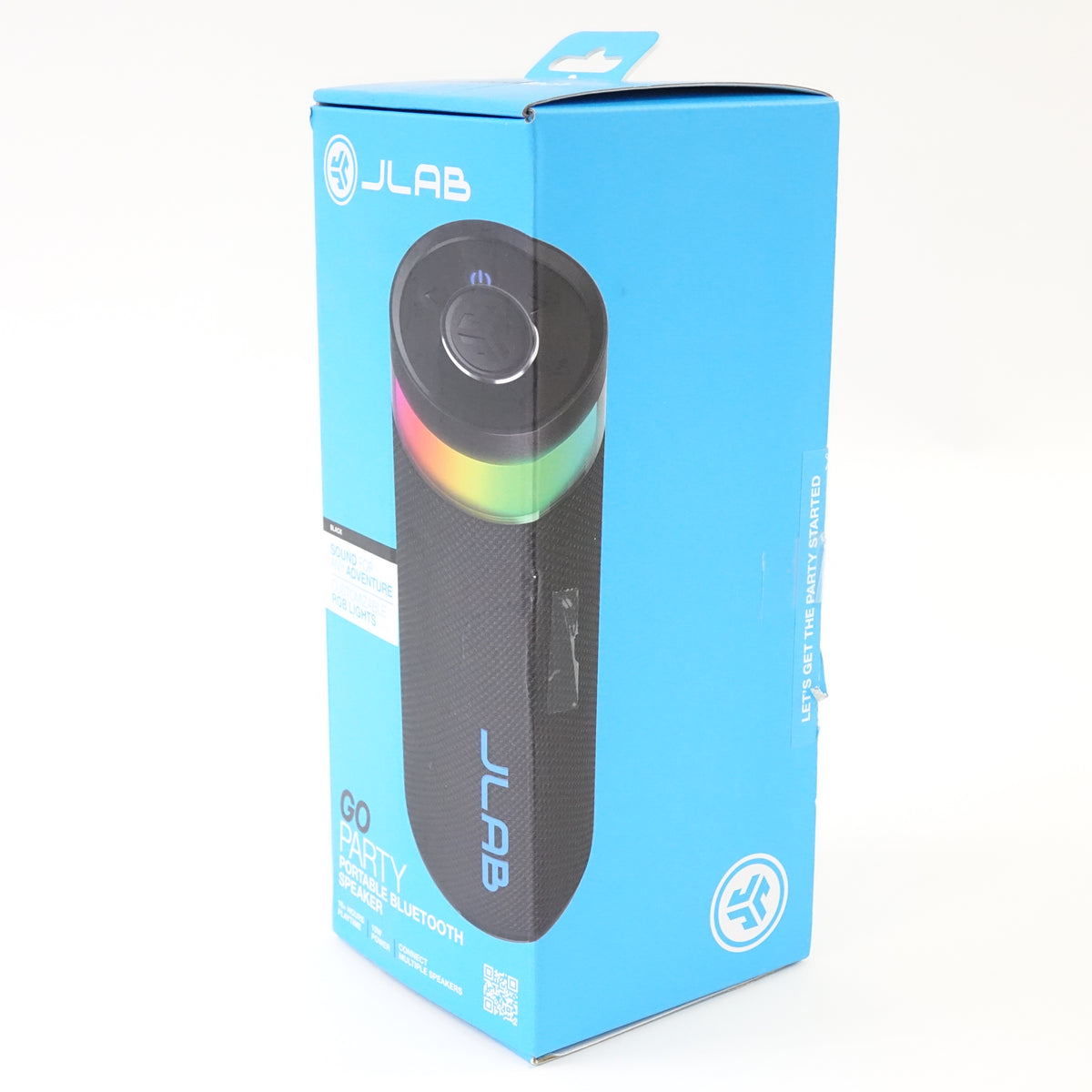 JLab Go Party Bluetooth Speaker SBGORBLK82 RGB Waterproof Black