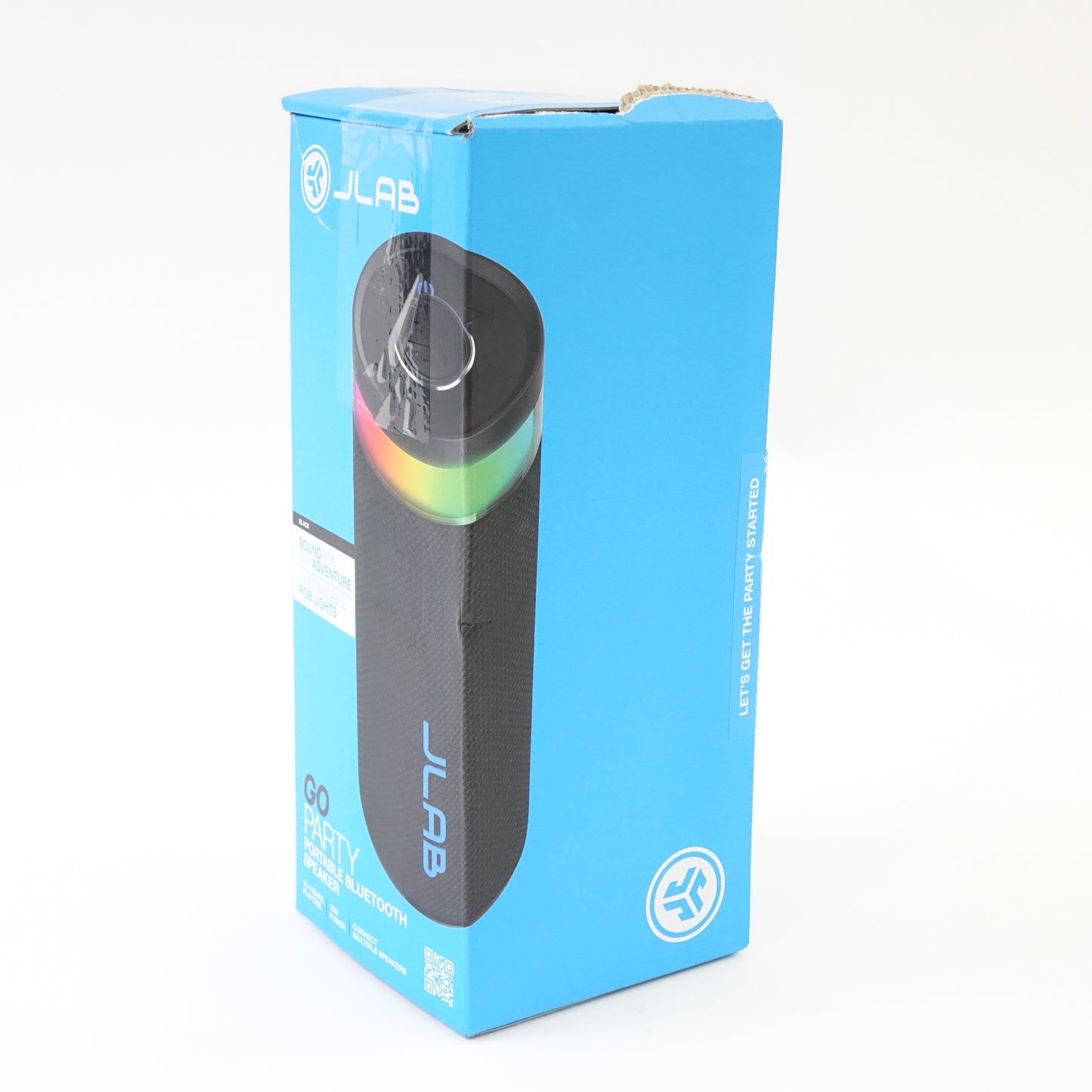JLab Go Party Bluetooth Speaker SBGORBLK82 RGB Waterproof Black - Grade A