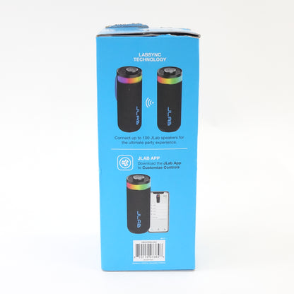 JLab Go Party Bluetooth Speaker SBGORBLK82 RGB Waterproof Black - Grade A