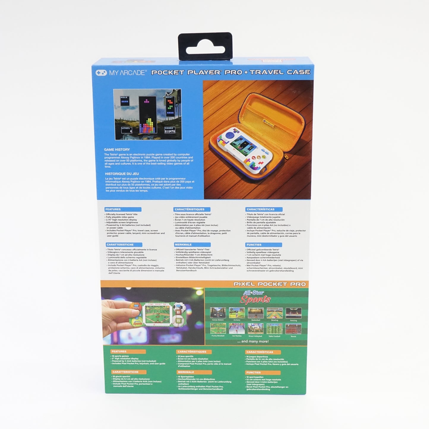 My Arcade Tetris Pocket Player Pro Bundle Sports Pixel Pocket Pro Case