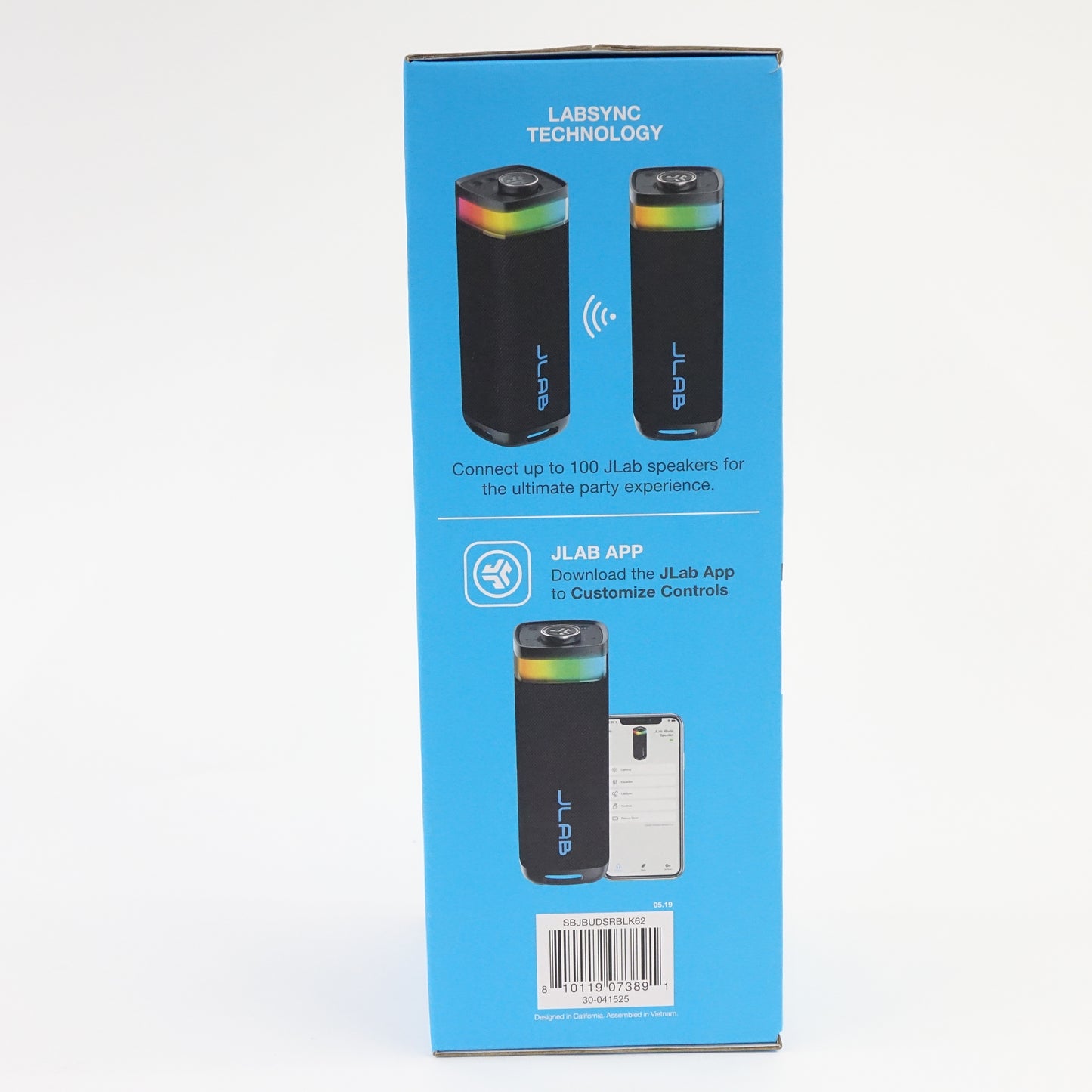 JLab Go Party Bluetooth Speaker RGB Waterproof Portable Wireless - New