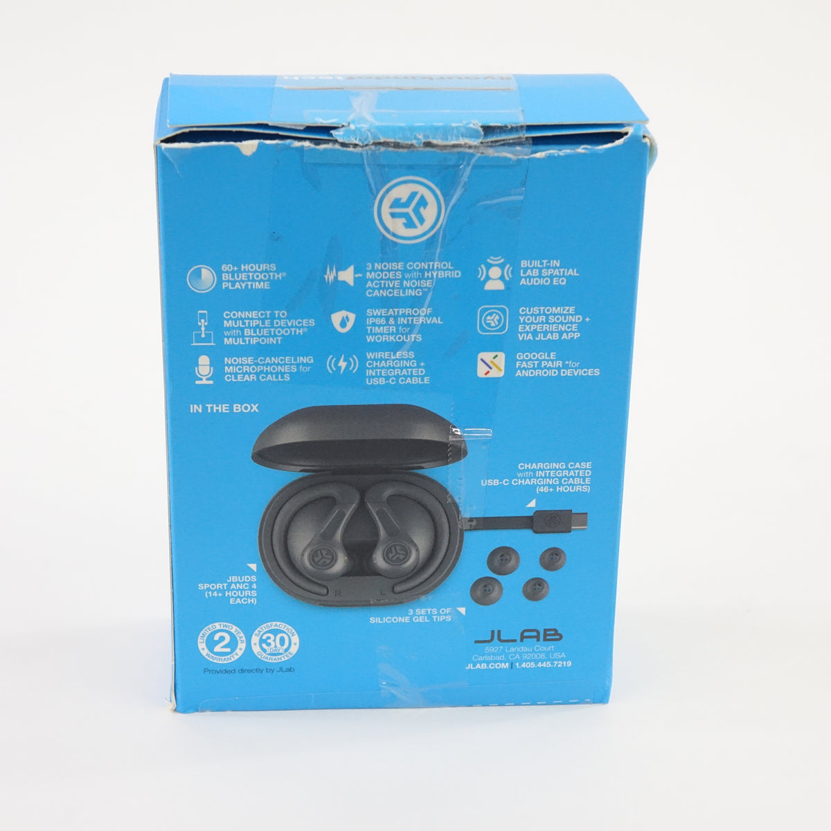 JBuds Sport ANC 4 True Wireless Earbuds Graphite Noise Canceling IP66 - Grade A