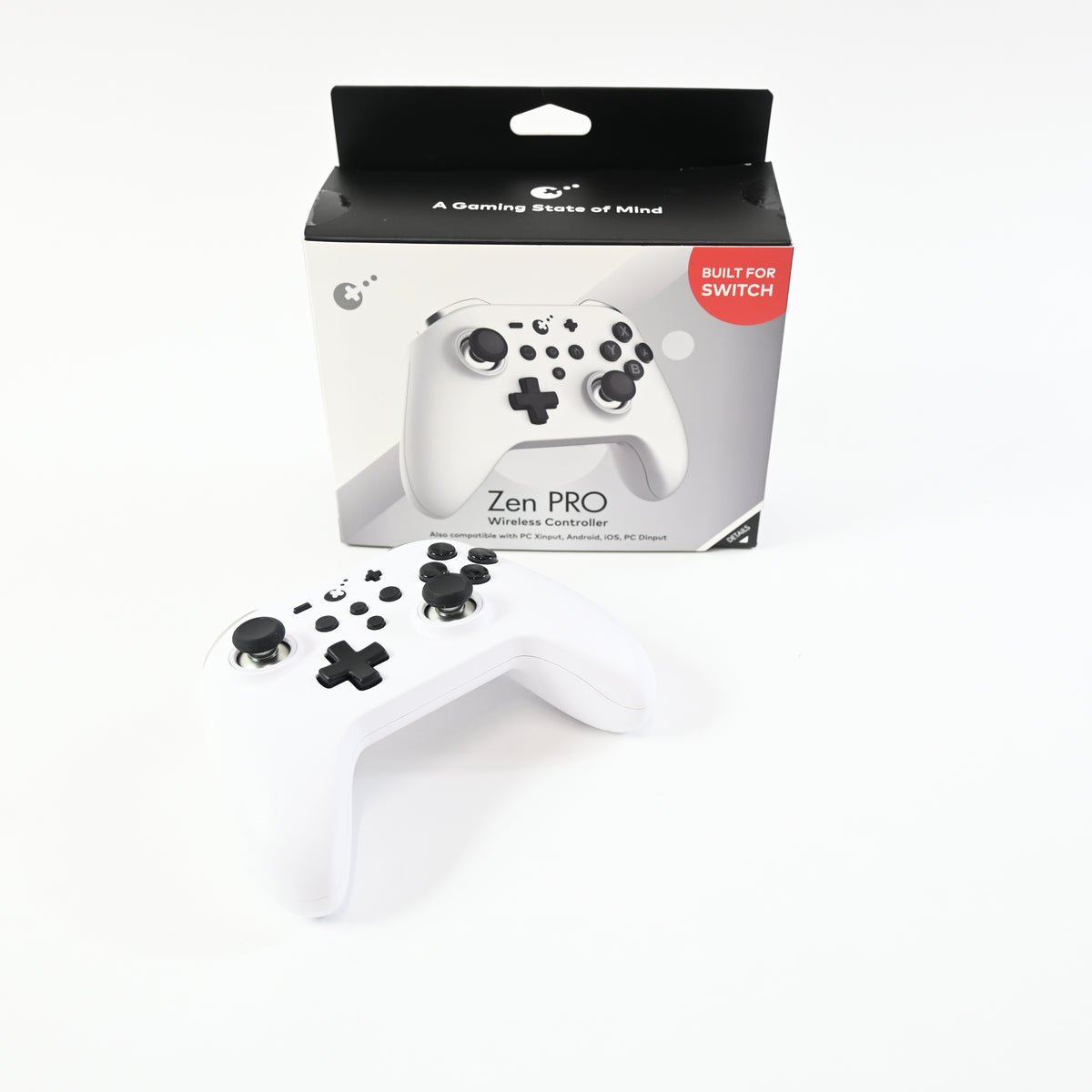 Zen Pro Wireless Controller White Nintendo Switch PC Mac Android iOS - Open Box